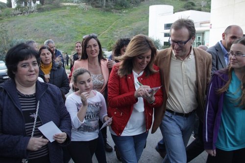 Susana Daz siente muy de cerca el apoyo de la familia socialista de lora