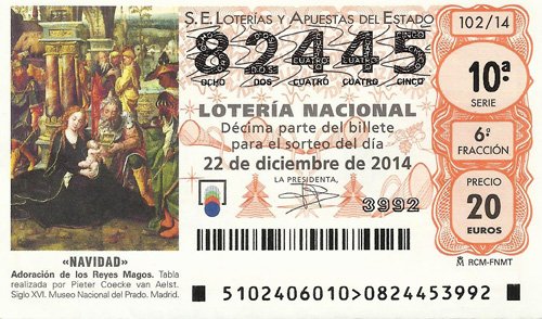 Lotera de Navidad Psoe de lora