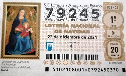 Lotera de Navidad 2021 Psoe de lora