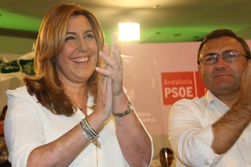 Acto de precampaa con Susana Daz y Miguel ngel Heredia